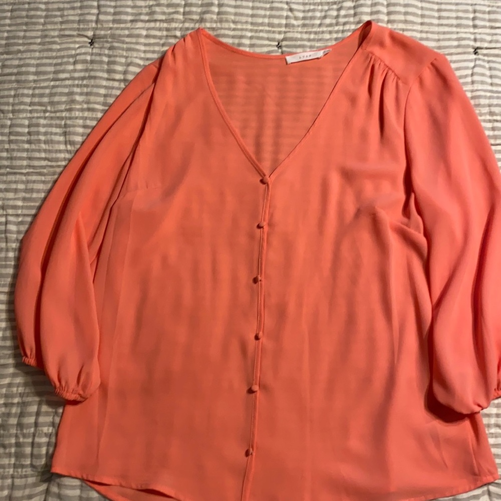 Lush peach blouse